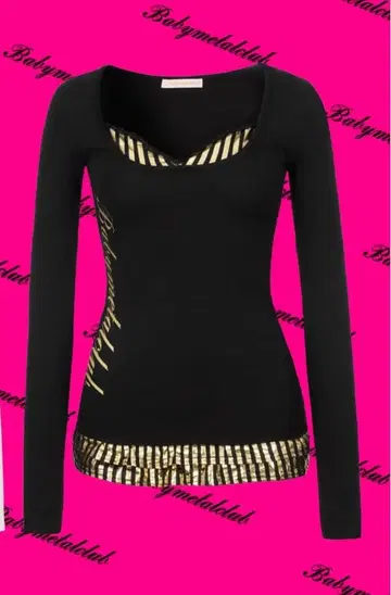 Babymetalclub 블랙 긴팔 티셔츠