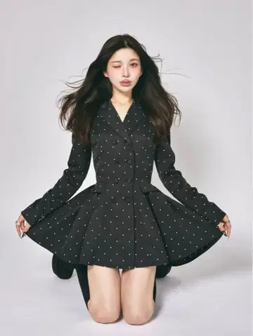 다리치 darich 백 컨셔스 자켓 미니 원피스 DOT FL