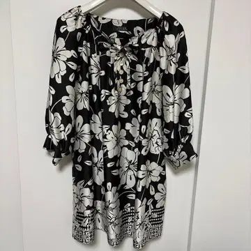 MADAM JOCONDE 꽃무늬 7부 소매 튜닉 38 사이즈