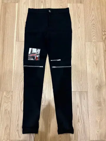 KINGLYMASK 블랙 스키니 팬츠 L