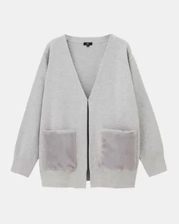 미사용 택 포함 플라스테 인조 모피 가디건 S 사이즈