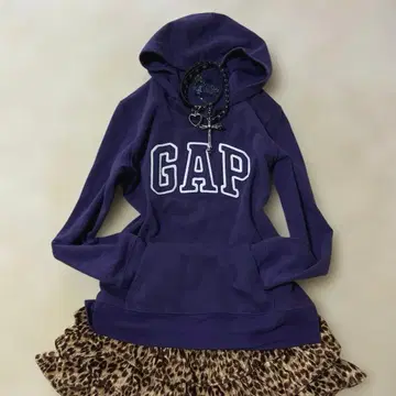 y2k 헤이세이 갸루 그런지 GAP 후디 자수 로고 후드티 보라색