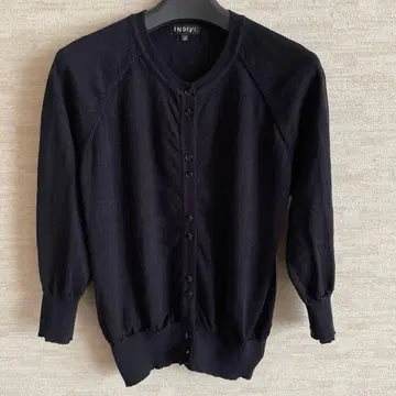 AVW340 블랙 말넥 긴팔 가디건 래글런 슬리브