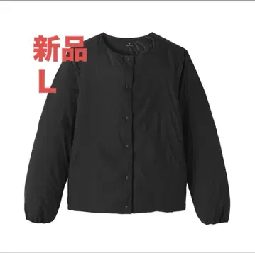 이번 시즌 최신 무인양품 경량 다운 포켓터블 노카라 자켓 여성 블랙 L