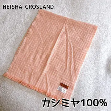 NEISHA CROSLAND 캐시미어 100% 스톨 머플러 핑크