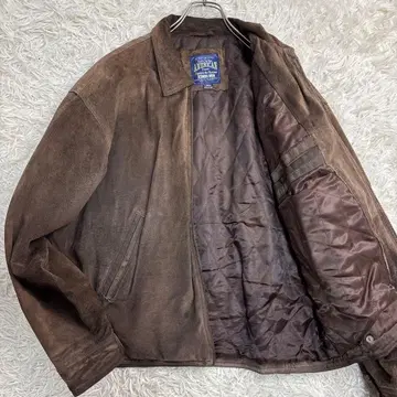 레어 빈티지 리얼 가죽 자켓 집업 스웨이드 L 돈피