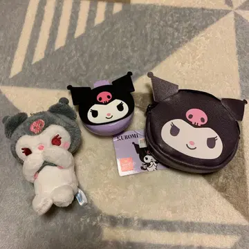 쿠로미 3종 세트 (마스코트, 파우치, 빗)