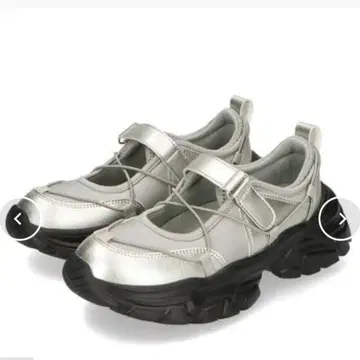 튜브 스트랩 디자인 벨트 스니커즈 실버 오리엔탈 트래픽