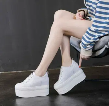 12cm 통굽 스니커즈 23cm 화이트