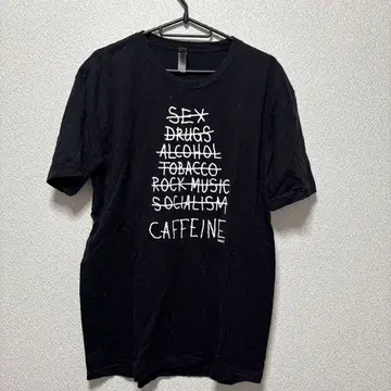 NEXT LEVEL 텍스트 프린트 T셔츠 블랙