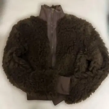 브라운 보아 자켓 플리스