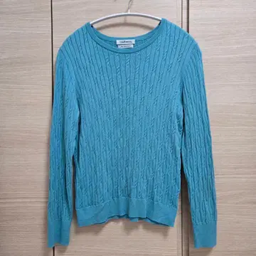 NEWYORKER 케이블 니트 긴팔 상의 파랑