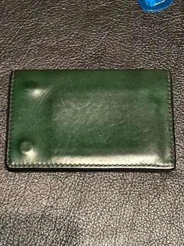 GERUGA 초기 초레어 가죽 지갑 그린 핸드메이드