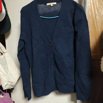 램스울 네이비 가디건 L 사이즈
