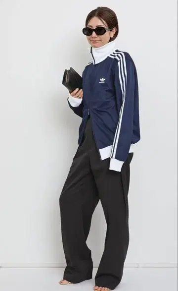 adidas 네이비 지퍼 저지 L'Appartement