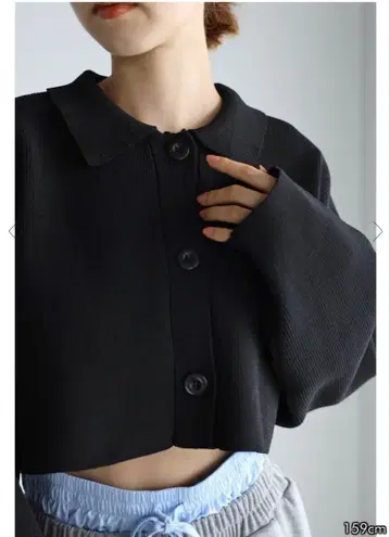 [ 새상품급 ] ENC 폴로 니트 숏 자켓 가디건 블랙