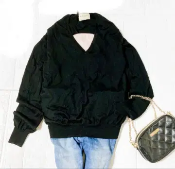 컨디션 최상 유나이티드 애로우즈 도쿄 니트 스웨터 울 블랙