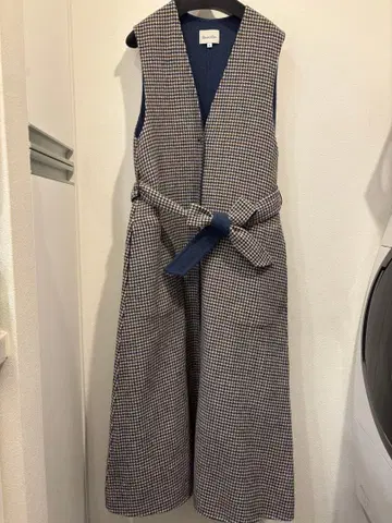 steven alan 체크 무늬 롱 점프 스커트 리버서블