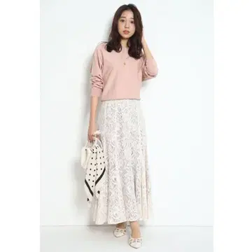JUSGLITTY 2way 레이스&새틴 스커트