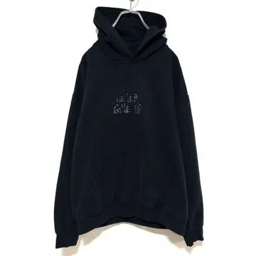 해외 구제 의류 네버 기브 업 프린트 후드티 2078