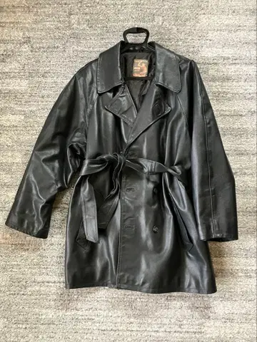 90's 구제 의류 [ OverPell ] 이탈리아제 가죽 코트