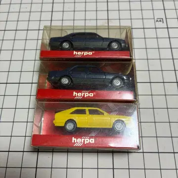 n herpa사 독일 미니카 1:87 3대(네이비 2, 노랑 1)