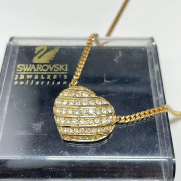 미사용품 Swarovski 하트형 크리스탈 목걸이