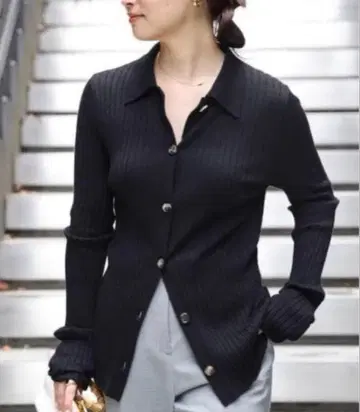 Deuxieme Classe 피케 셔츠 니트 가디건