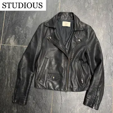 STUDIOUS 스투디오스 램 가죽 라이더 자켓 양가죽