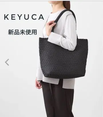 미사용 새상품 택 포함 KEYUCA N 경량 메쉬 토트백 블랙