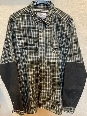 White Mountaineering 체크 무늬 긴팔 셔츠 사이즈 2