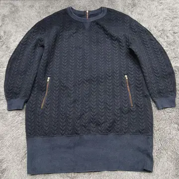 스픽 앤 스팬 네이비 케이블 니트풍 트레이닝복