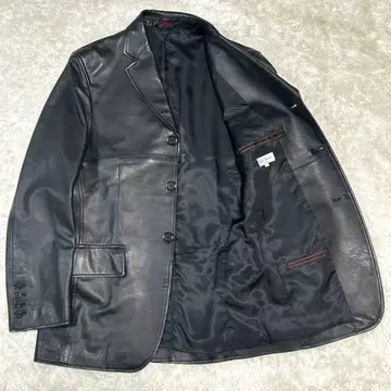 컨디션 최상 폴스미스 램 가죽 테일러드 자켓 본절패 블랙 M