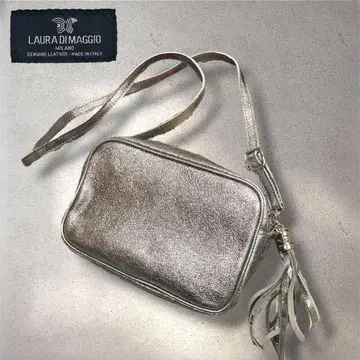 LAURA DI MAGGIO 메탈릭 실버 숄더백