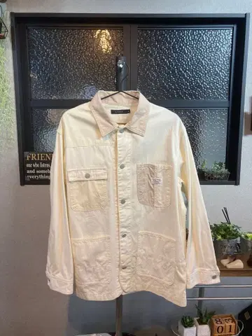 레이지블루 아이보리 커버올 오버 사이즈 M 사이즈