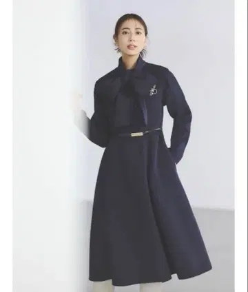 셀포드 CELFORD 리버드레스 코트 네이비 리본