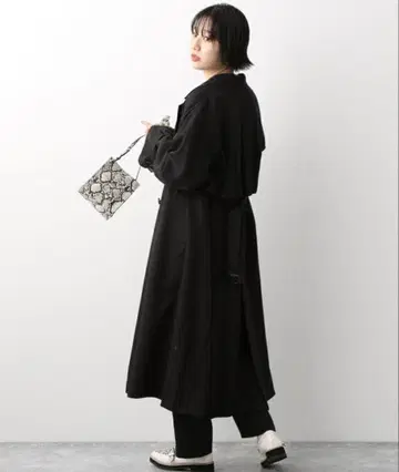 PAGEBOY / 텐셀 스마트 트렌치코트 / M 사이즈 블랙