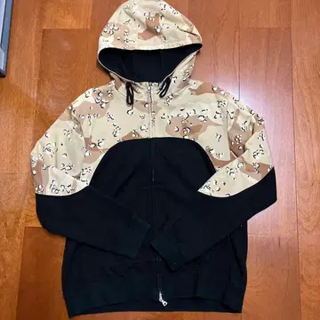 SOPHNET 카모플라쥬 패턴 풀 지퍼 후드티