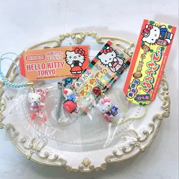 헬로키티 도쿄 한정판 도쿄 타워 아사쿠사 스트랩 세트