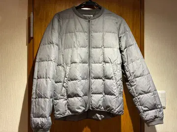 저널 스탠다드 그레이 다운 자켓 노카라