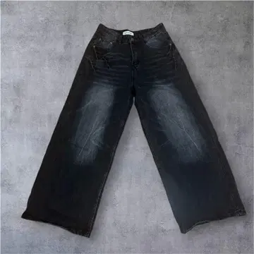 MENES 릴렉스드 핏 와이드 레그 진