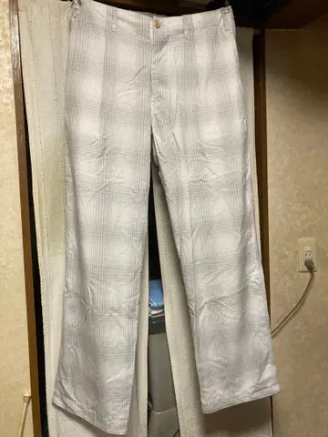 maison kinema 레이온 체크 팬츠