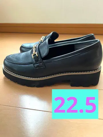 통굽 로퍼 22.0cm~22.5cm 힐 4cm 블랙 AmiAmi