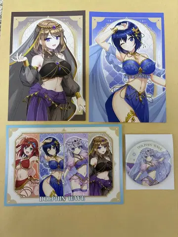돌핀 웨이브 무희 캔뱃지 특전 엽서 세트