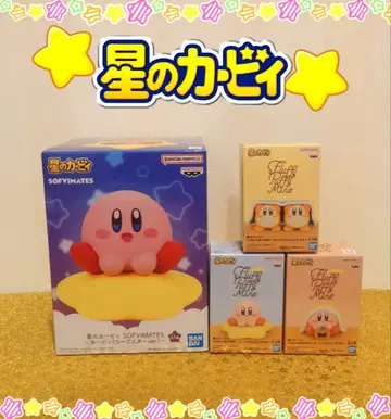 별의 커비 소프트 비닐 피규어 플러피 퍼프 미니 피규어 4개 세트