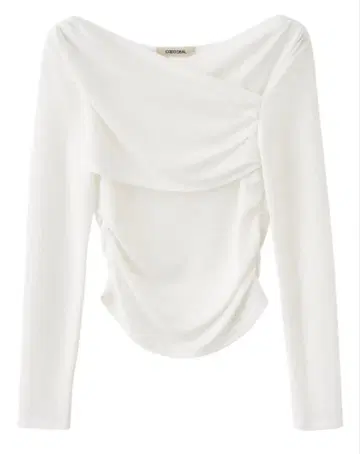 COCODEAL 오프숄더 턱 티셔츠 상의