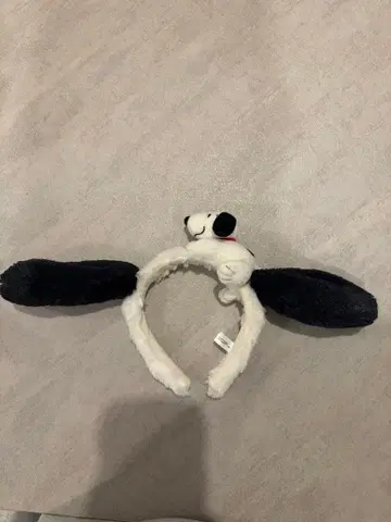 스누피 귀 달린 머리띠