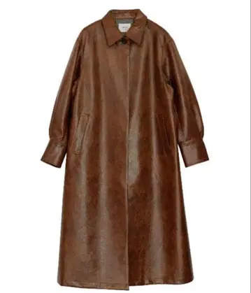 AMERI 아메리 CRASH FAKE LEATHER COAT