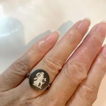 Wedgewood 앤티크 실버 반지 재스퍼 주얼리
