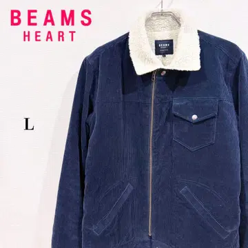 [ 새상품급 ] BEAMS 빔즈 코듀로이 보아 자켓 네이비 L
